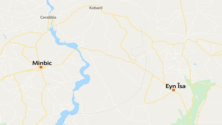 Hêzên Tirkiyê gundên Minbic, Eyn Îsa û Zirganê topbaran kirin