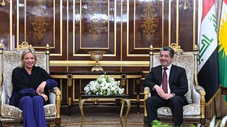 Serokwezîr Mesrûr Barzanî pêşwazî li Plasschaert kir