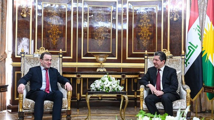 Serokwezîrê Herêma Kurdistanê pêşwazî li Balyozê Rûsyayê li Iraqê kir