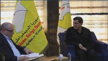 Mezlûm Kobanî û şandeke Amerîkî civiyan