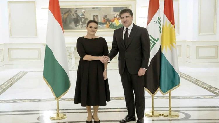 Nêçîrvan Barzanî û Serokkomara Macaristanê rewşa penaberan û pêkhateyan gotûbêj kirin