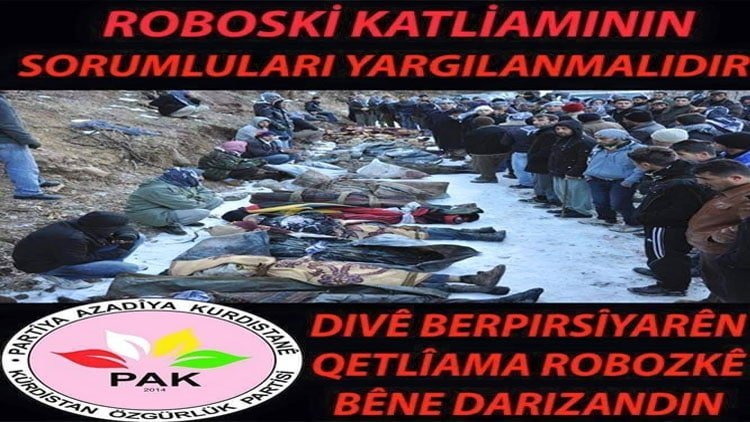 PAK: Me qetlîama Roboskê ji bîr nekirîyê û emê ji bîr nekin
