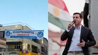 Demirtaş li ser pankarta Komeleya Nîjadperestên Tirk gilî kir