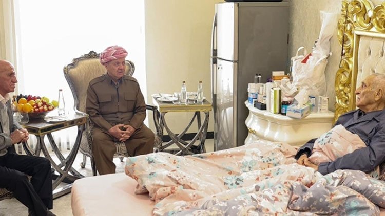 Serok Barzanî serdana Pêşmergeyê dêrîn Hemîd Efendî kir