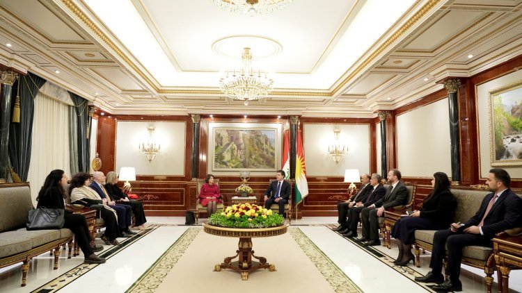 Neçirvan Barzani Şanda Netewên Yekgirtî pêşwazî kir