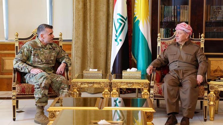 Serok Barzanî pêşwazî li Fermandarê Hêzên Hevpeymanan kir