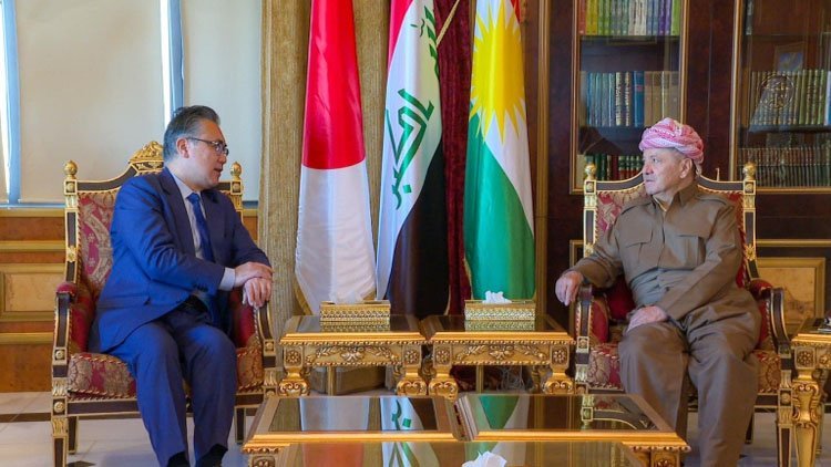 Serok Barzanî pêşwazî li Balyozê Japonê yê li Iraqê kir