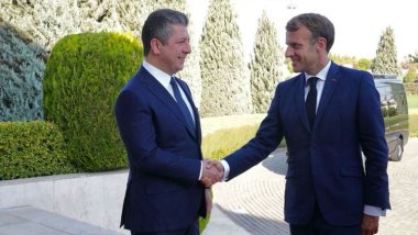 Mesrûr Barzanî bi Serokê Fransa Emmanuel Macron re dicive