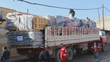 Netewên Yekbûyî 9 barhilgirên alîkariyê şandin taxên Kurdan ên Helebê