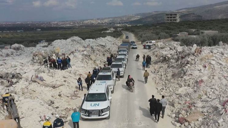 Şandeke NY li Idlibê serdana deverên erdhejê kir