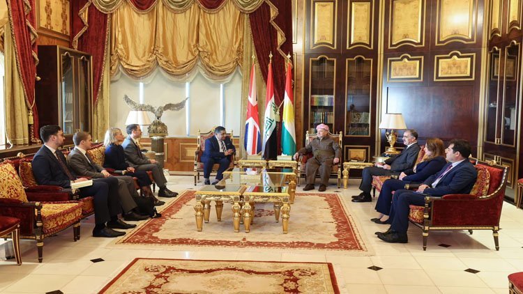 Serok Barzanî û şandeke Brîtanî rewşa Herêma Kurdistanê û proseya siyasî ya Iraqê gotûbêj dikin