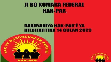 HAK-PAR'ê Beyanameya hilbijartina 14'ê Gulan'a 2023'yan eşkere kir