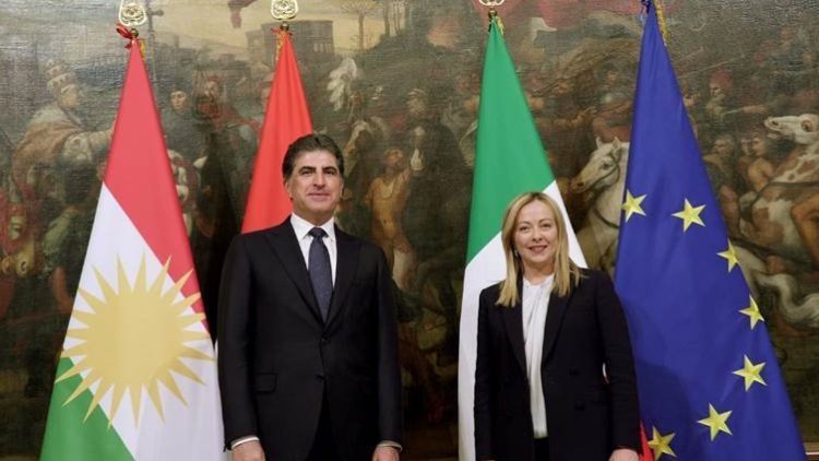 Serokê Herêma Kurdistanê û Serokwezîra Îtalyayê civiyan