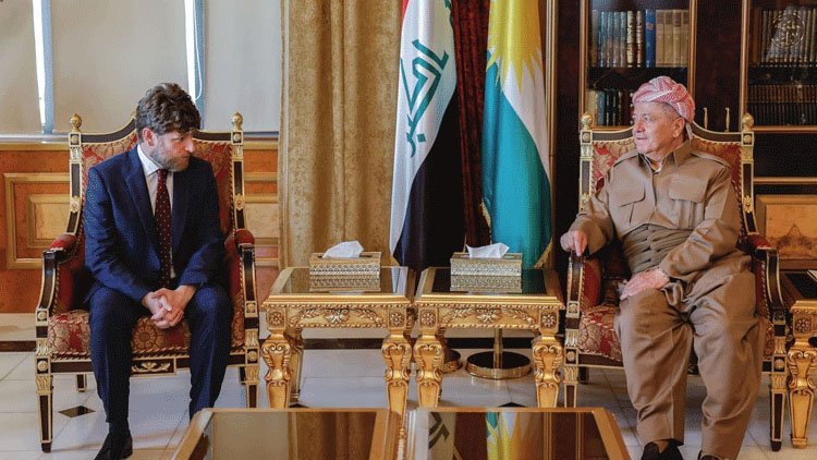 Serok Barzanî ligel Konsulê Giştî yê Fransa li Hewlêrê civiya