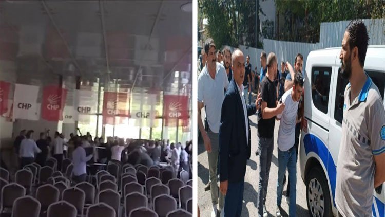 Sert: Di kongreya CHPyê de pevçûna bi dasê: 2 kes hatin desteserkirin