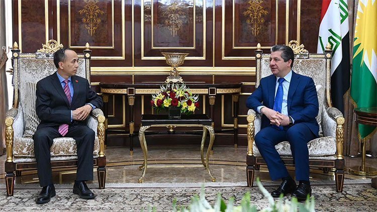 Serokwezîr Mesrûr Barzanî û Konsulê nû yê Çînê li Herêma Kurdistanê civiyan