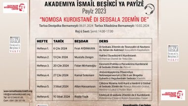 Akademîya İsmail Beşikci Ya Payîzê - Payîz 2023 &quot;Nomosa Kurdistanê Di Sedsala 20'mîn De&quot;