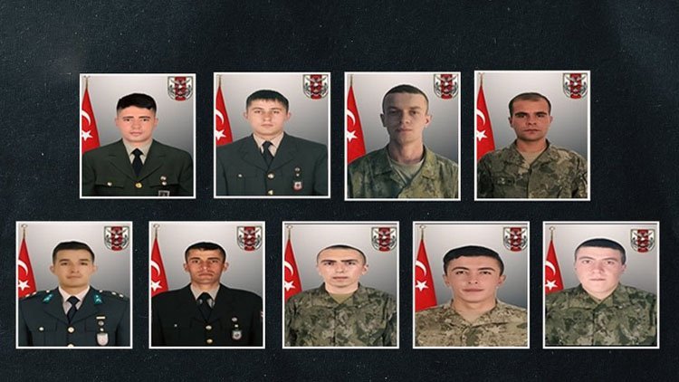 Wezareta Parastinê ya Tirkiyeyê nasnameyên 9 leşkeran eşkere kirin
