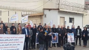 Li Qamişloyê partiyên siyasî êrişên Tirkiyeyê protesto kirin