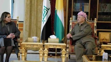 Serok Barzanî pêşwaziya Neqîba Parêzerên Îraqê dike