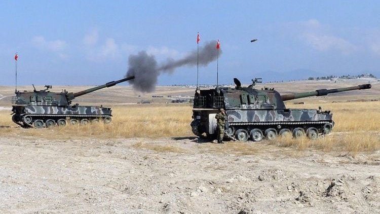 Tirkiyeyê gundên Efrînê topbaran kirin