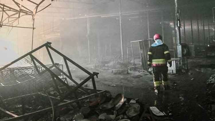 Bergiriya Şaristanî ya Hewlêrê: 166 dikan li sûka Lengeyê şewitîne