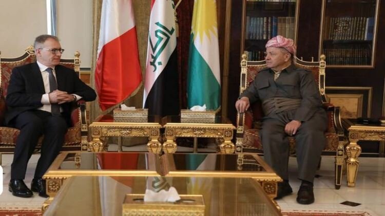 Serok Barzanî pêşwazî li Balyozê Îtalyayê li Iraqê kir