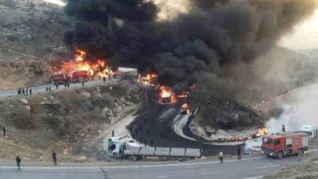 Zaxo’da tankerlerin zincirleme kazası: 12 kişi yanarak öldü