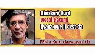 Nivîskarê Kurd Wecdî Hatemî jiyana xwe jidest da