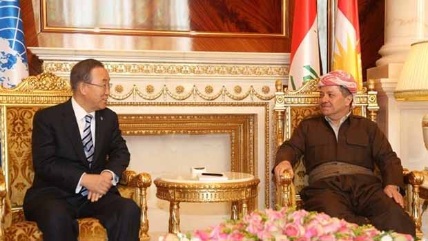 Mesut Barzani, Ban Ki Moon ile görüştü