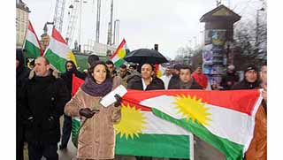 Xwepêşandan li ber sefareta Rûsya û Amerîka li Kopenhagê