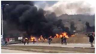 Dukan'da petrol tankeri patladı.. 