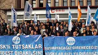 24 KESK'li tahliye edildi