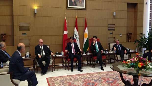 Davutoğlu, Güney Kurdistan'ın Parti liderleriyle görüştü