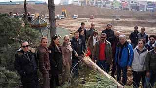 Tiyatrocular, ağaç katliamına tepki gösterdi