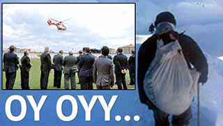 Sağlık Bakanı ambulans helikopterle seçim çalışması yapıyor!