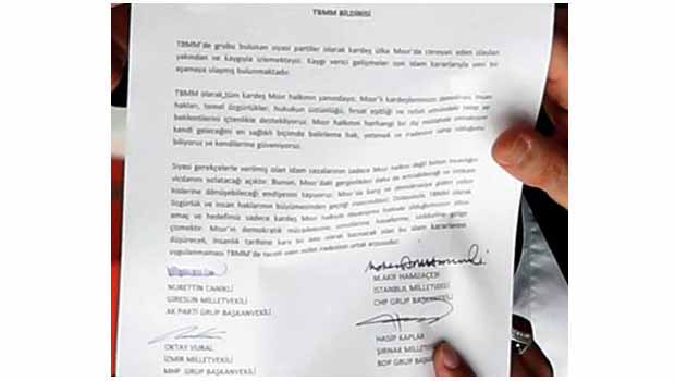TBMM'den ortak bildiri