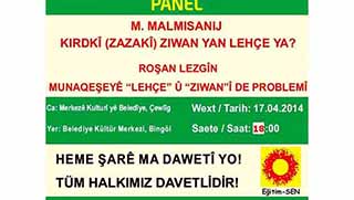 Panel: Zazaca dil mi, lehçe mi?