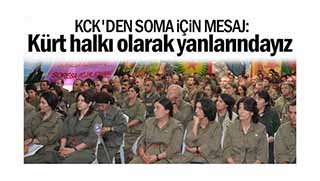 KCK’den Soma halkına başsağlığı