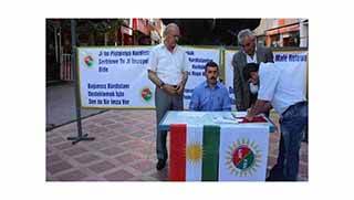 Amed’te PDK’nın standına bombalı saldırı