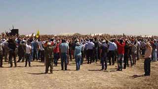 Kobanê Sınırına geçen halka müdahale