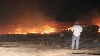 Kutlamalara müdahale, Barış Çadırı ateşe verildi