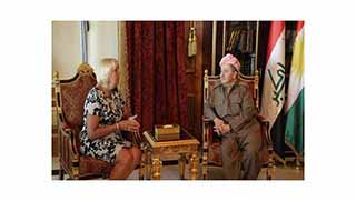 Barzani, Alman Federal Meclis Başkan Yardımcısı Roth'u kabul etti.