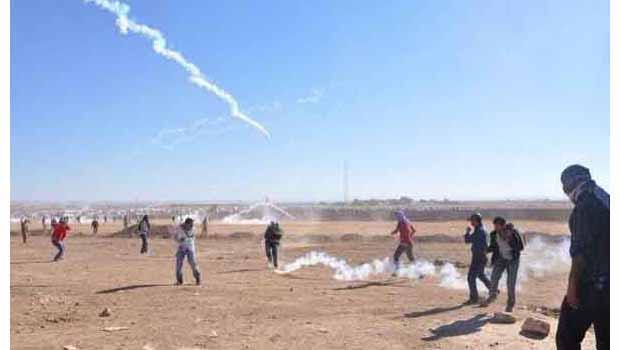 Kobanê sınırında sert müdahale