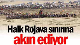 Suruç’ta Kürdler sınıra doğru yürüyor