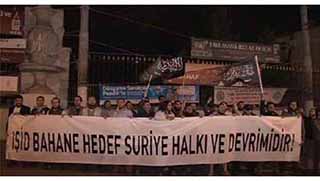 Taksim'de IŞİD operasyonu protestosu