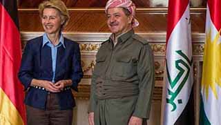  Barzani, Almanya Savunma Bakanı Ursula Von Der Leyen'i Kabul Etti