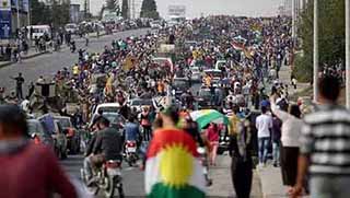 Peşmerge Konvoyu Kızıltepe'den binlerle Viranşehir'e Hareket Etti