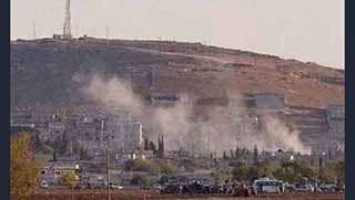 Kobanê güne top ateşiyle başladı.