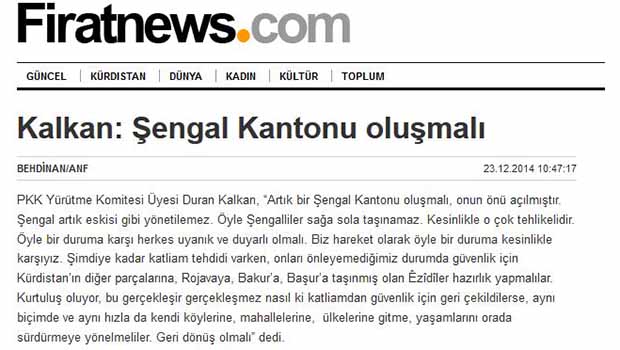 KCK’den Çelişkili Şengal Açıklaması